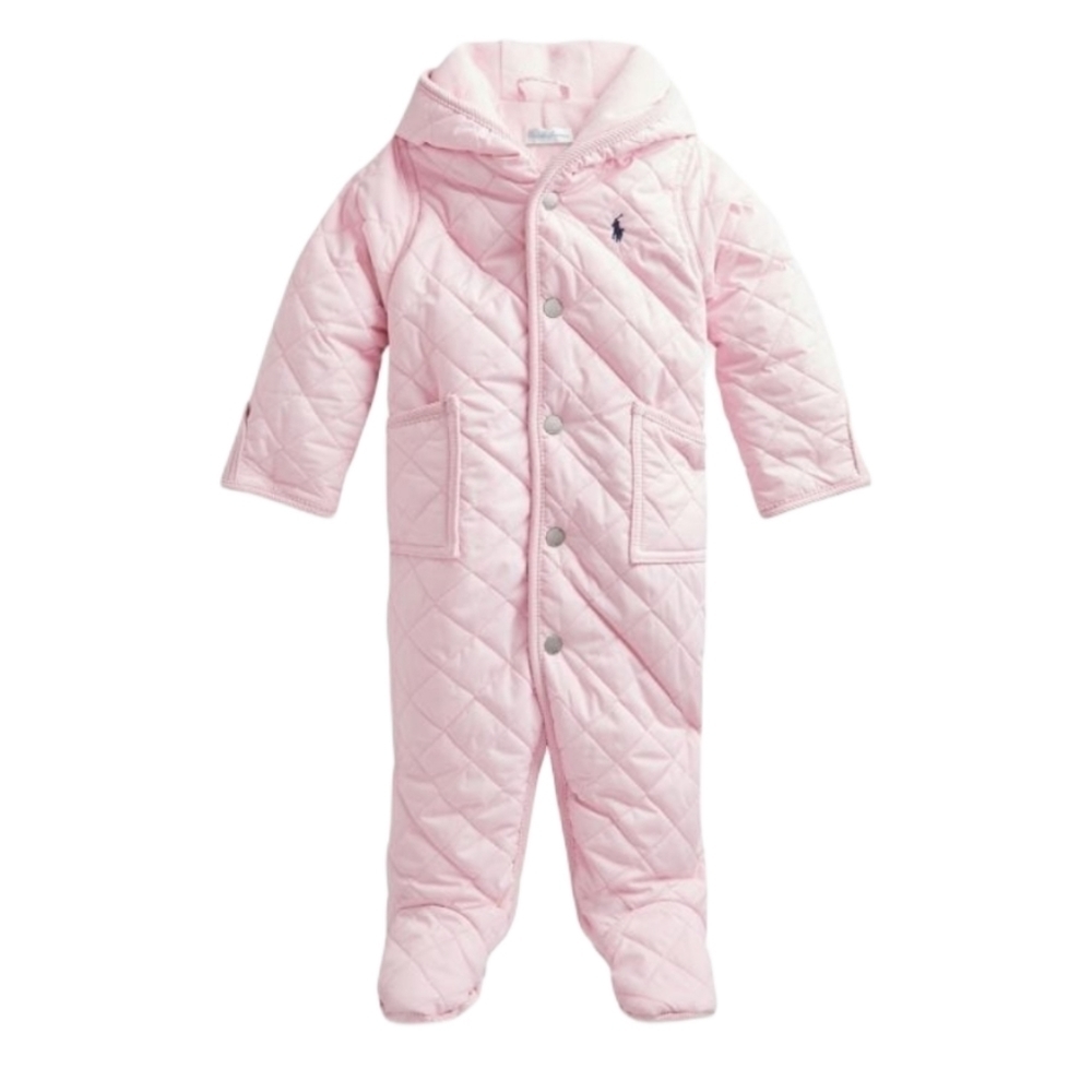 RALPH LAUREN Baby Girl's Hooded Barn Bunting SIZE 9MONTH